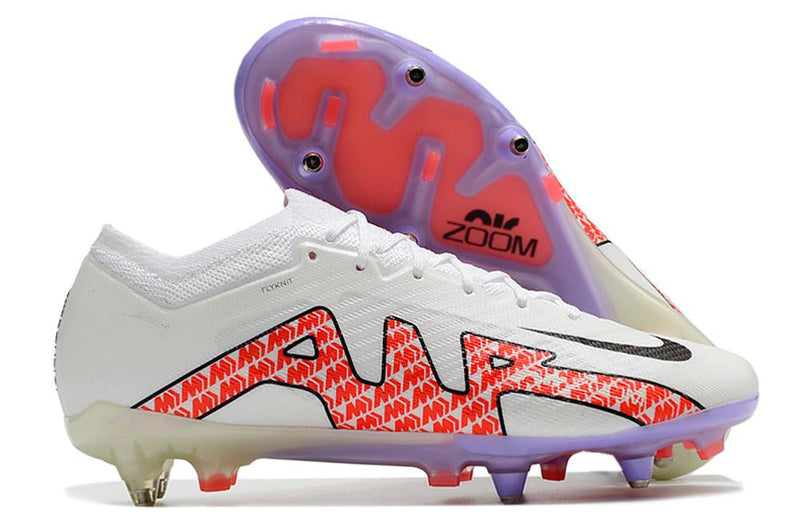 Chuteira Nike Mercurial Vapor XV Elite SG Campo - Branca e Vermelha